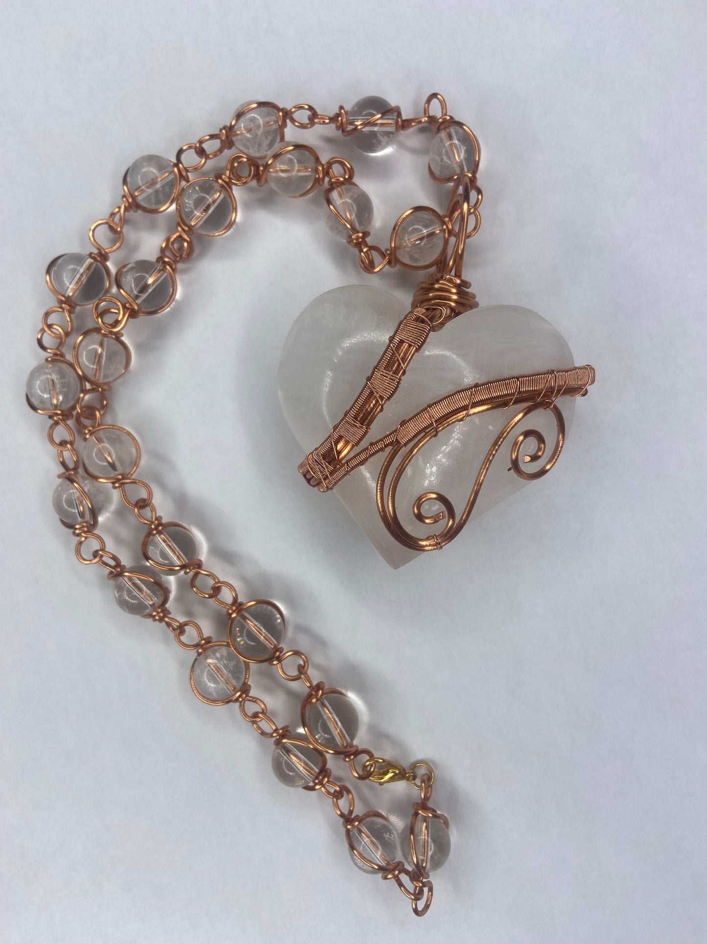 Luxury Selenite Heart healing Masterpiece Pendant