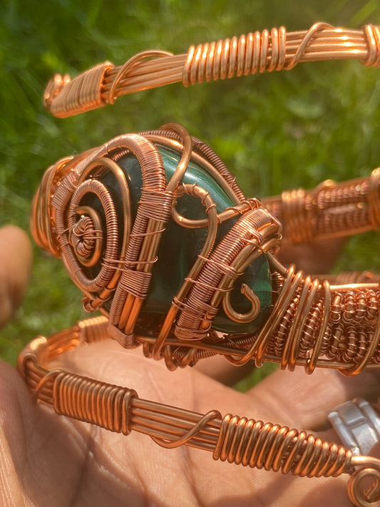 Green Malachite Reiki Infused Healing Masterpiece Bracelet