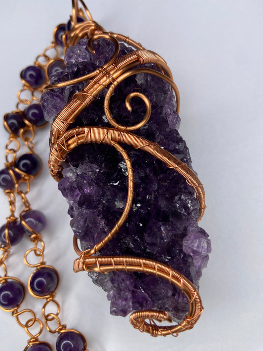Luxury Amethyst Masterpiece Healing Pendant