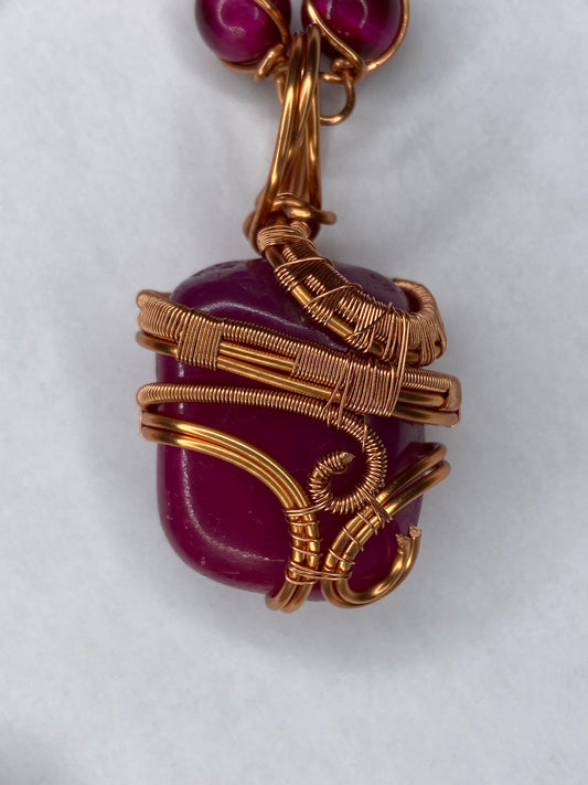 Luxury Pink Lace Agate Healing Masterpiece Pendant