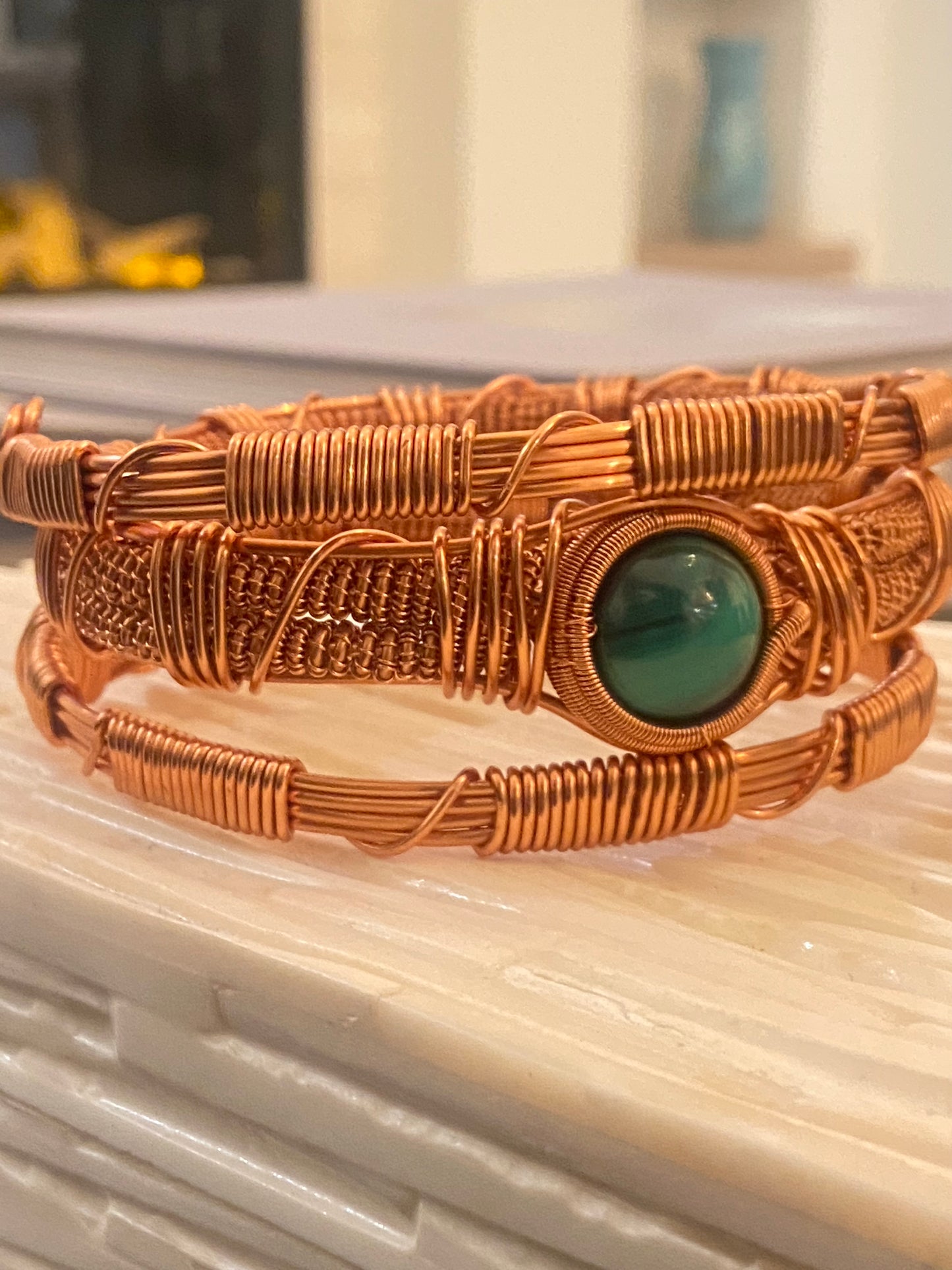 Luxury Green Malachite Healing Masterpiece Bracelet
