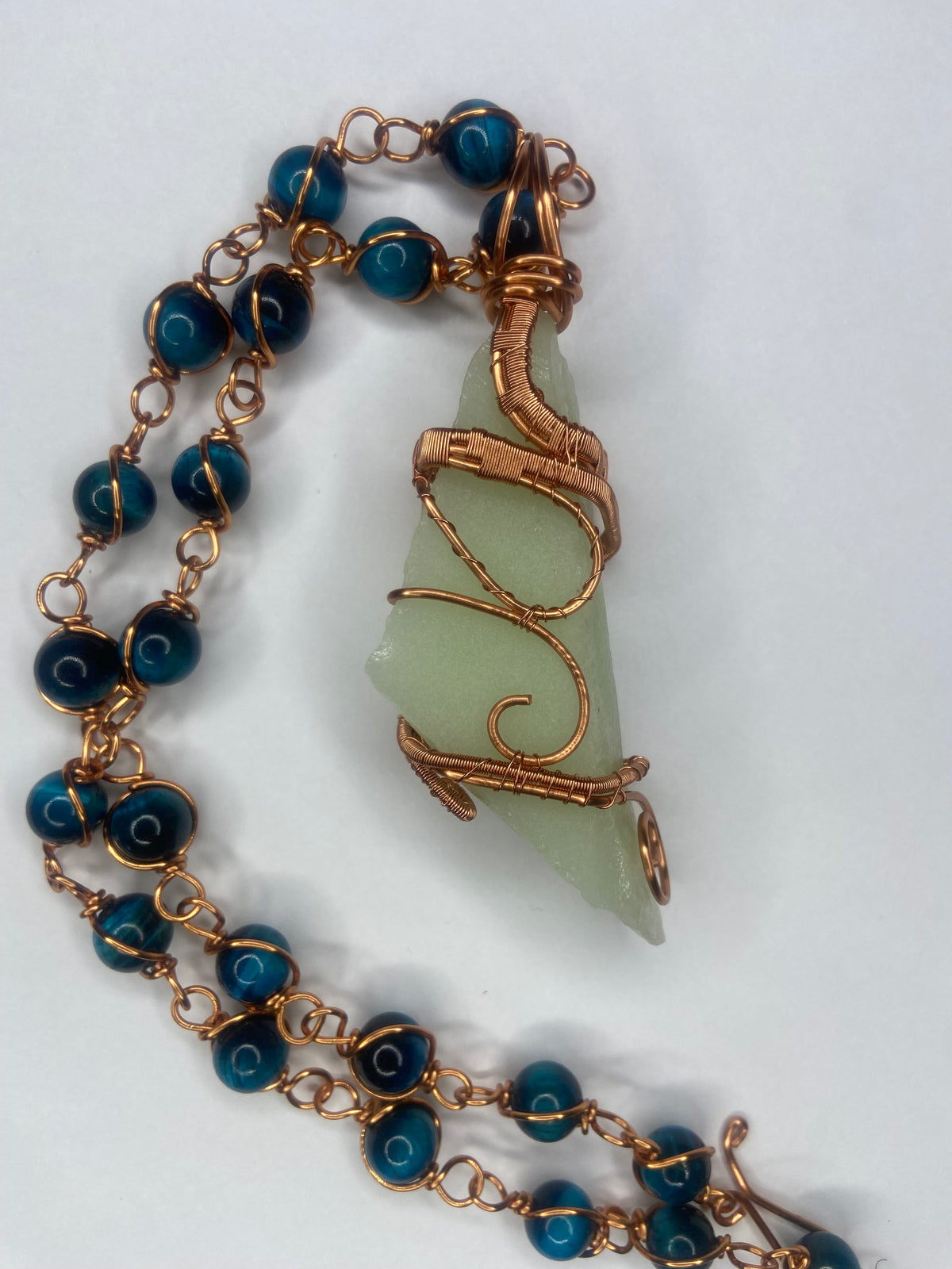 Luxury Glow Kryptonite/Blue Aqua Aura Quartz Masterpiece Pendant