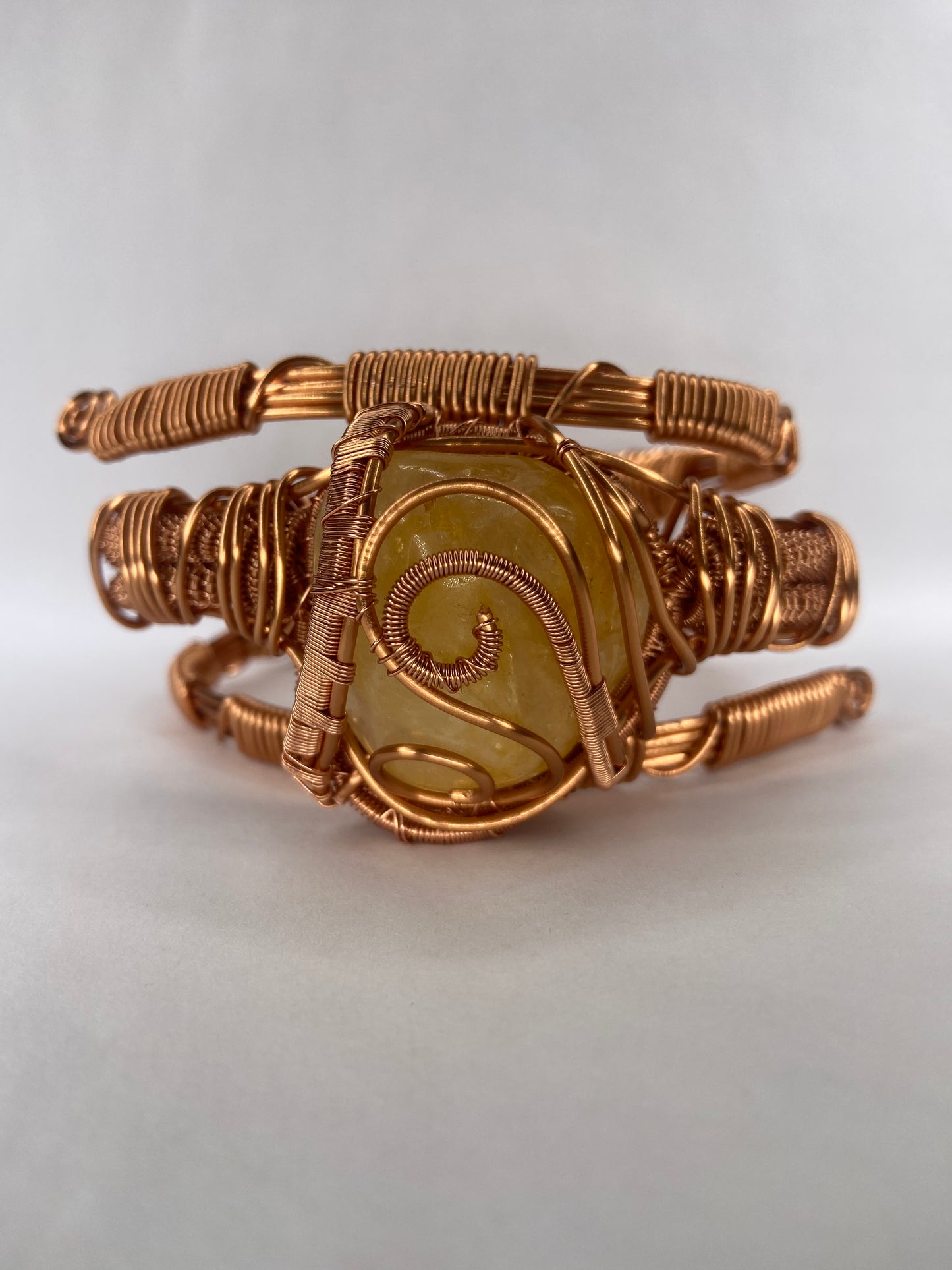 Luxury Citrine Copper Healing Masterpiece Pendant