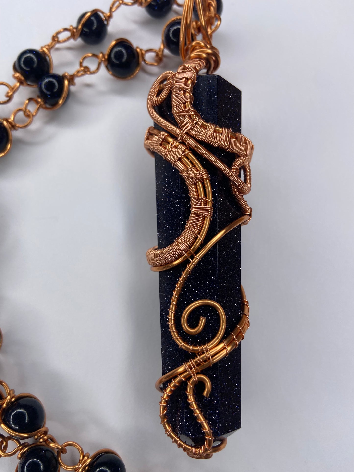 Luxury Blue Goldstone Masterpiece Pendant
