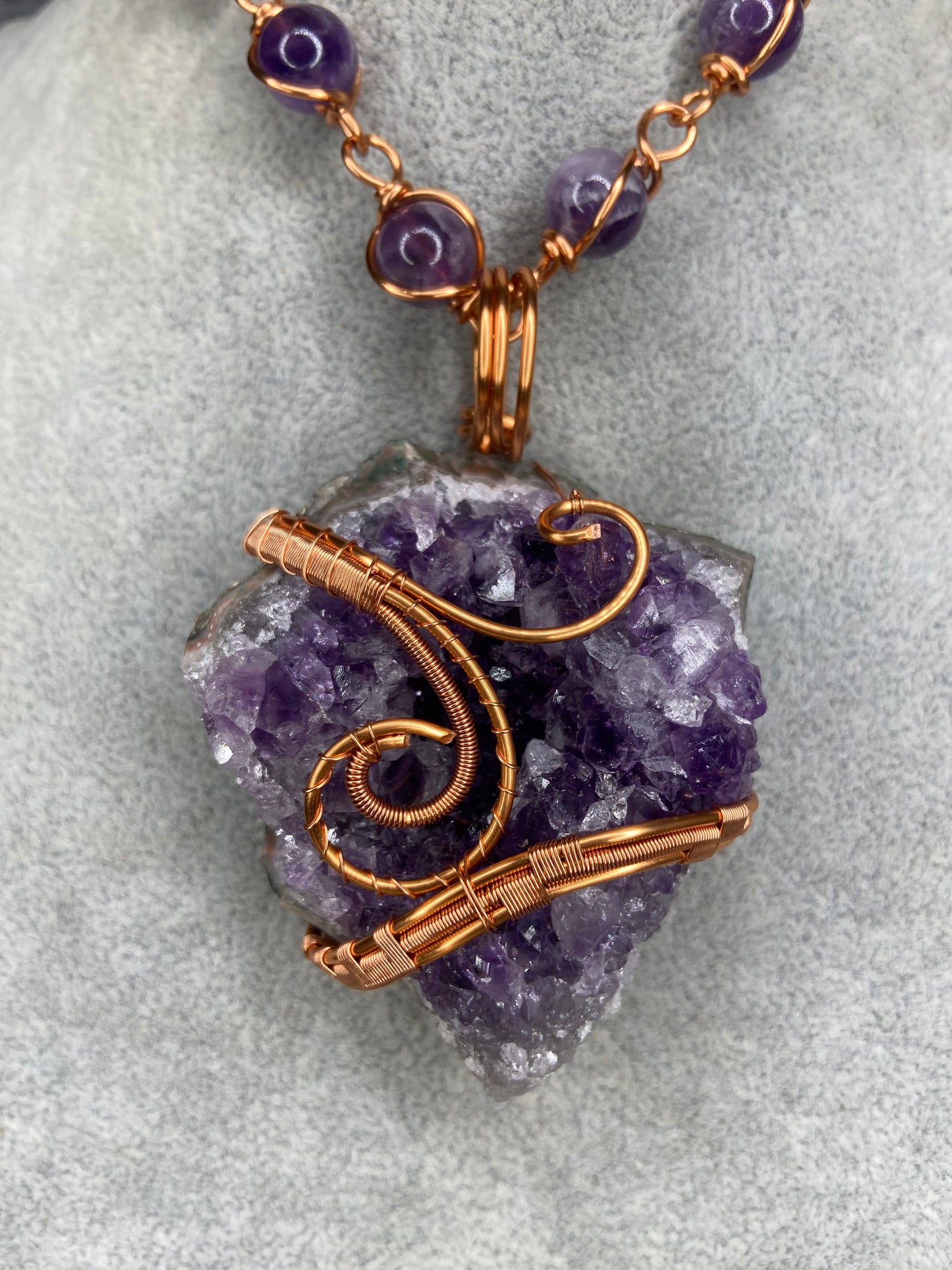 Luxury Purple Amethyst Healing Masterpiece Pendant