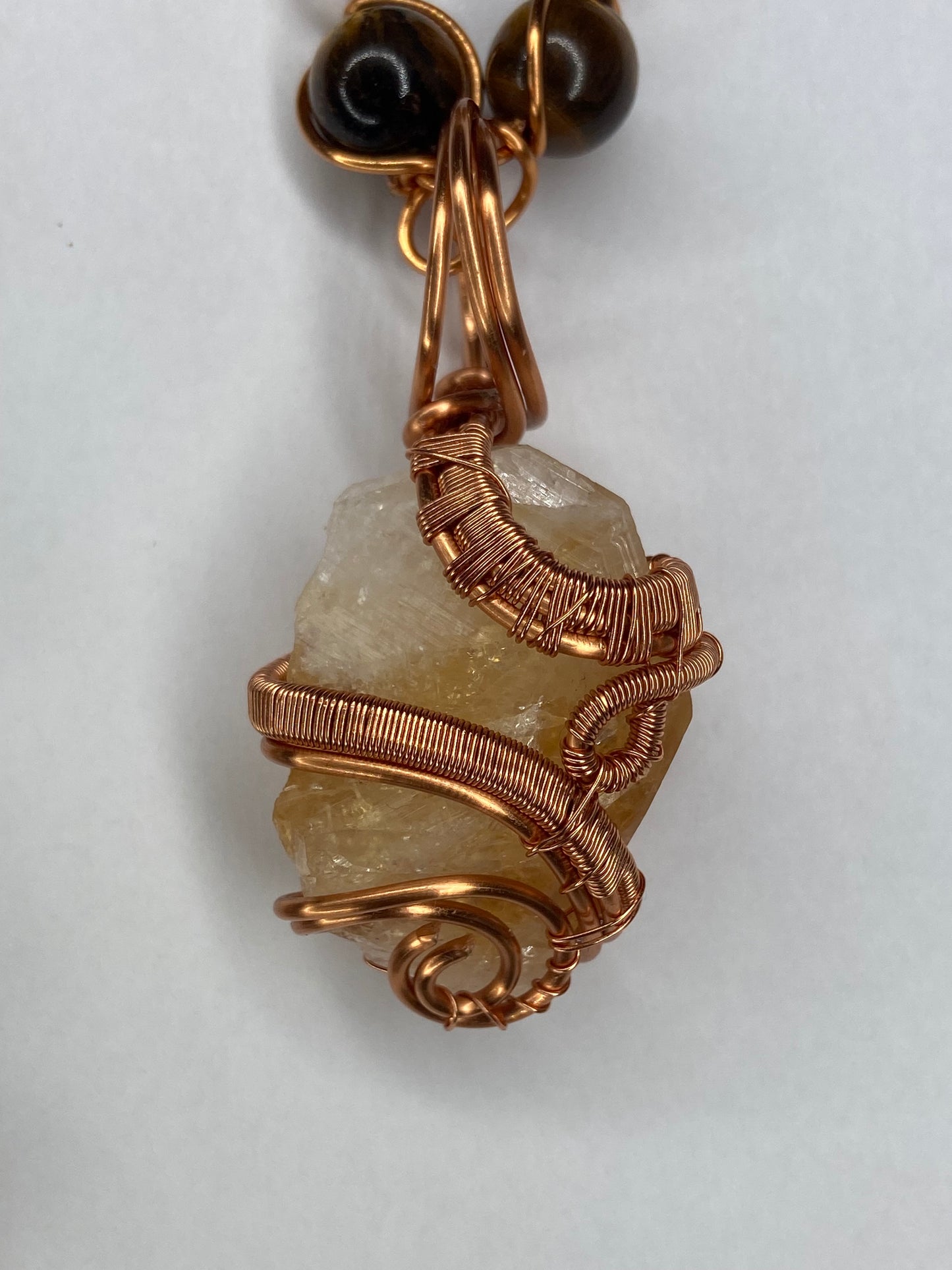 Luxury Citrine &Tigers Eye Masterpiece Healing Pendant