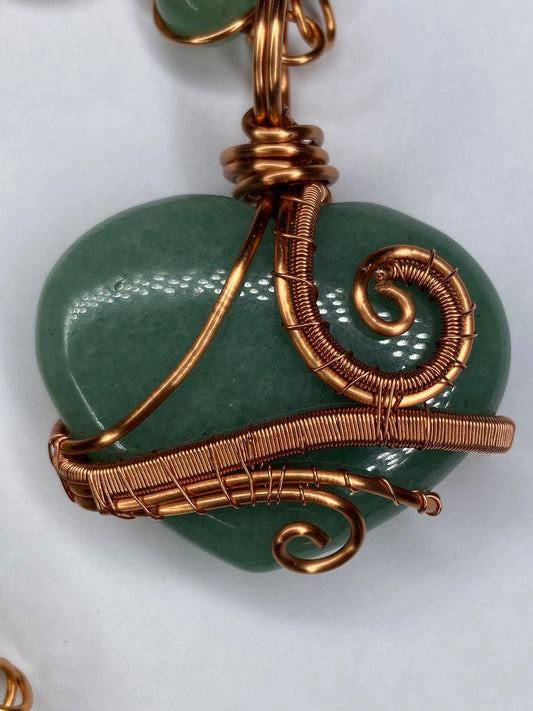 Green Aventurine Heart Healing Masterpiece Pendant