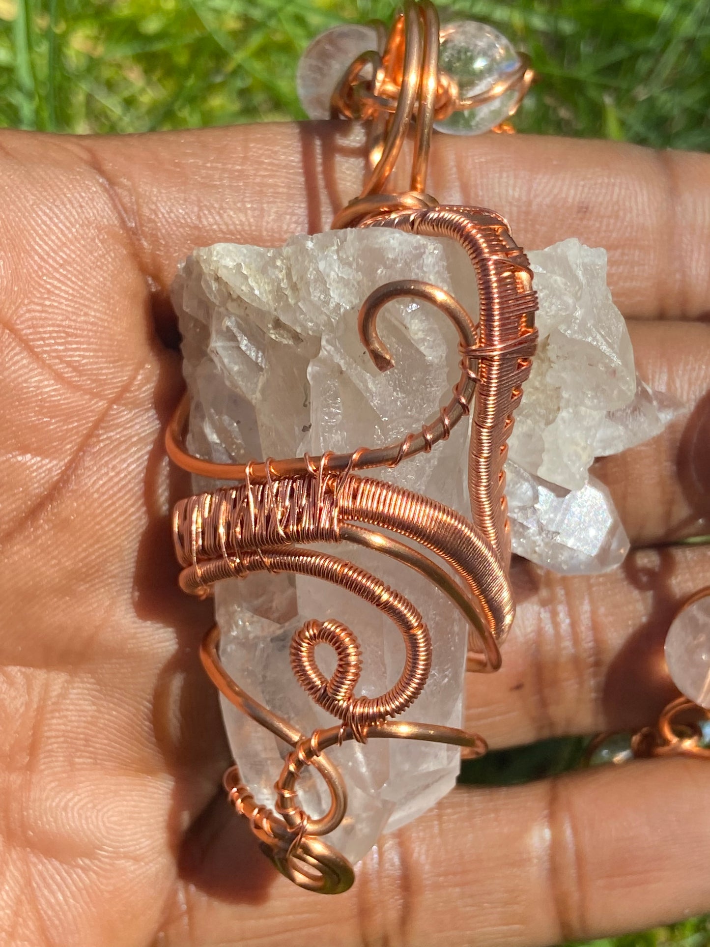 Luxury Clear Quartz Reiki Infused Masterpiece Pendant