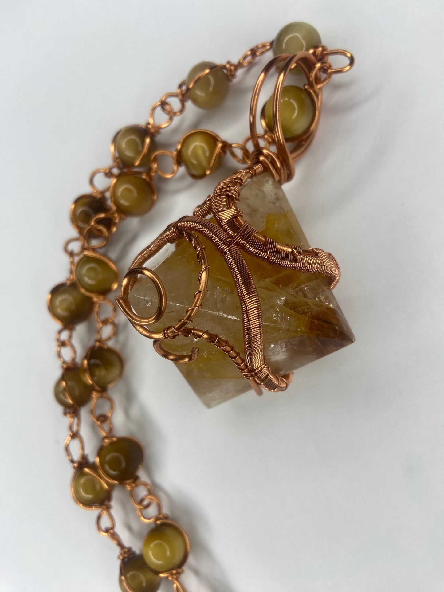 Luxury Citrine Pyramid Masterpiece Healing Pendant