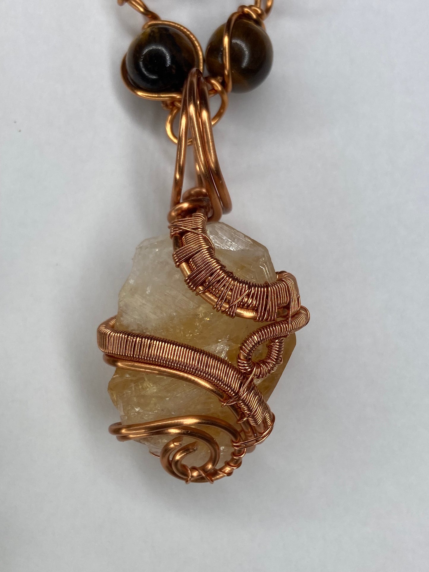 Luxury Citrine &Tigers Eye Masterpiece Healing Pendant