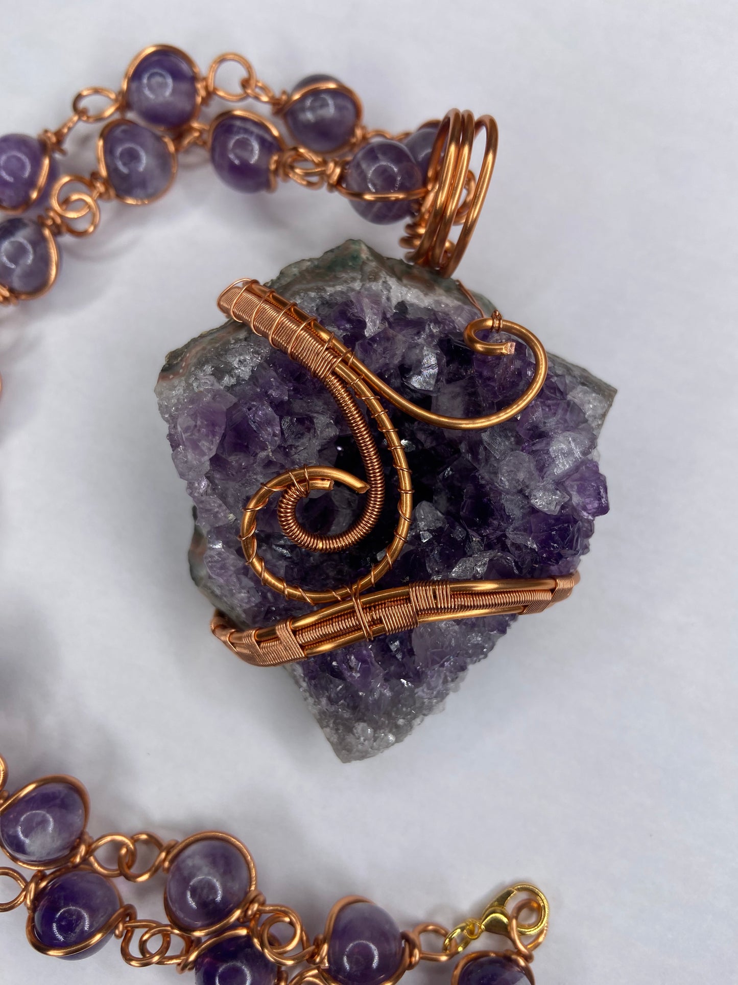Luxury Purple Amethyst Healing Masterpiece Pendant