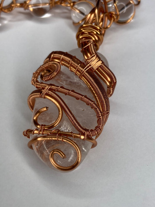 Luxury Clear Quartz Masterpiece Healing Pendant