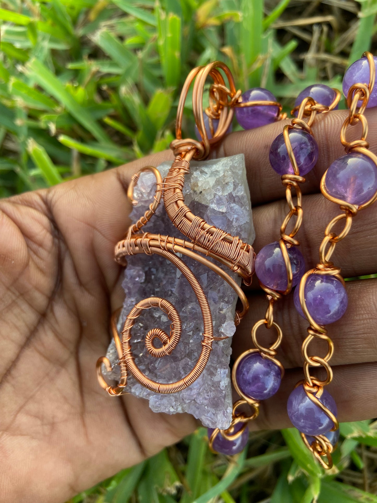 Luxury Amethyst Masterpiece Healing Pendant