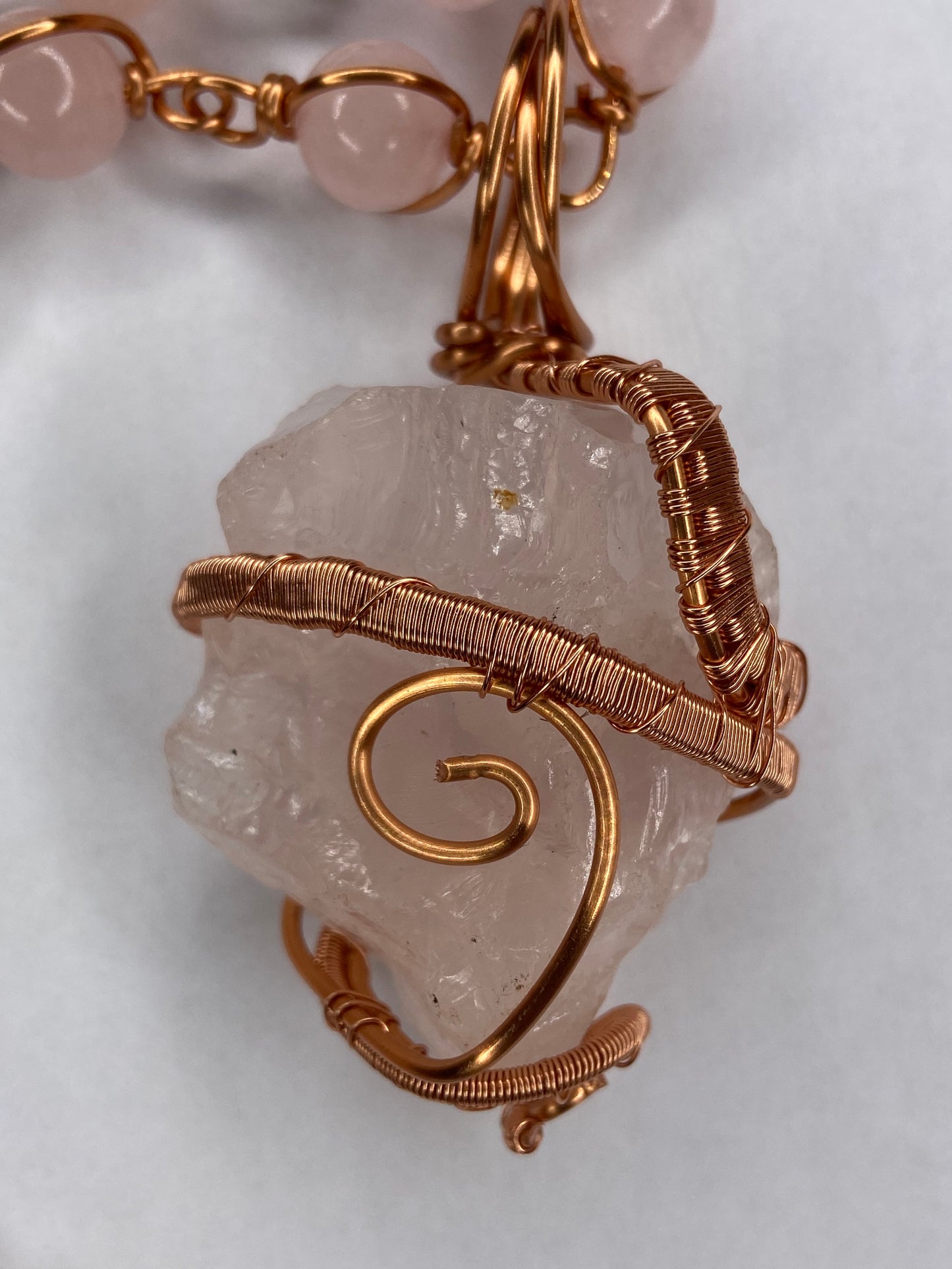 Luxury Rose Quartz Masterpiece Pendant