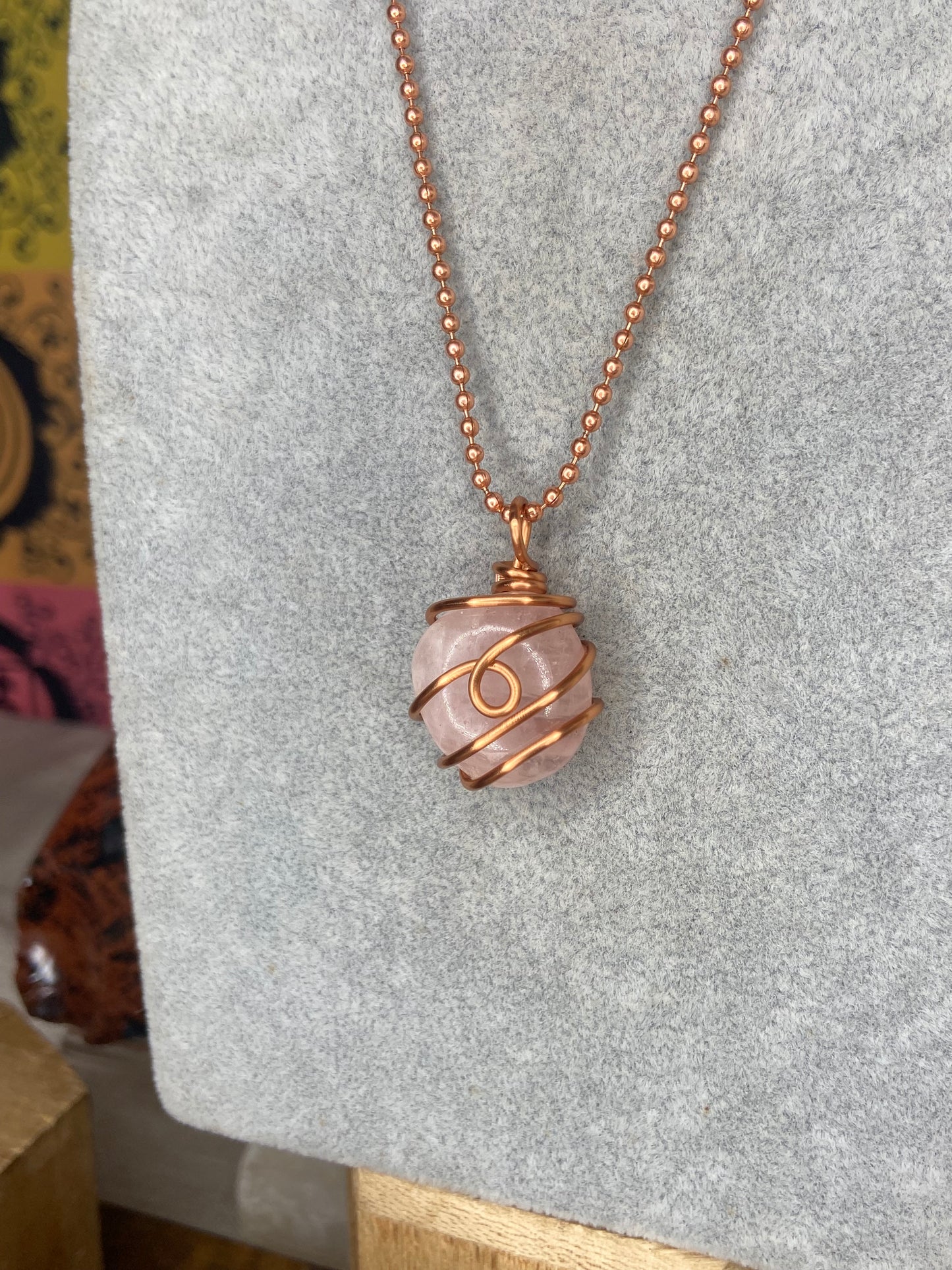Rose Quartz Reiki Healing Infused Pendant