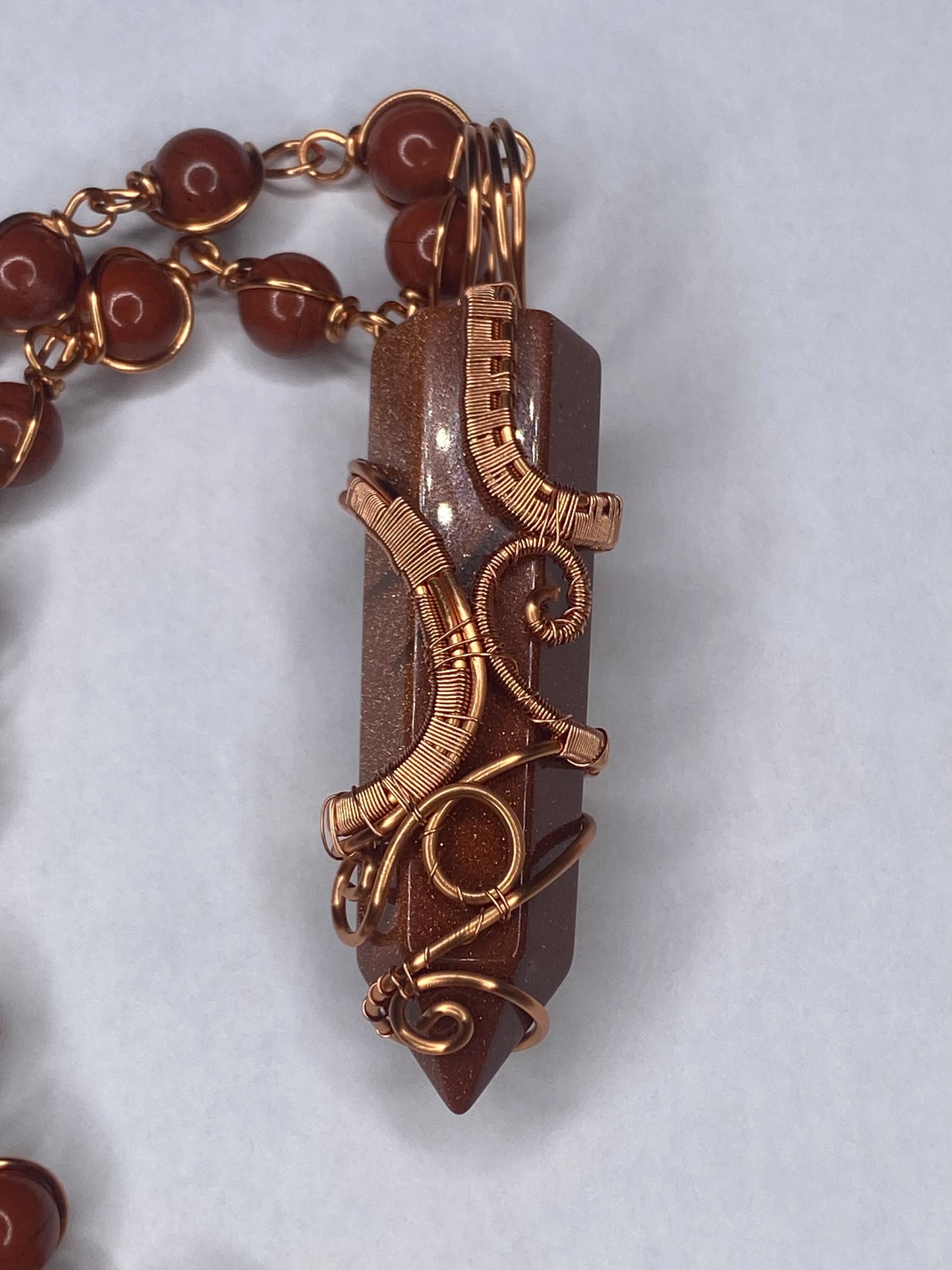 Luxury Red Goldstone Masterpiece Pendant