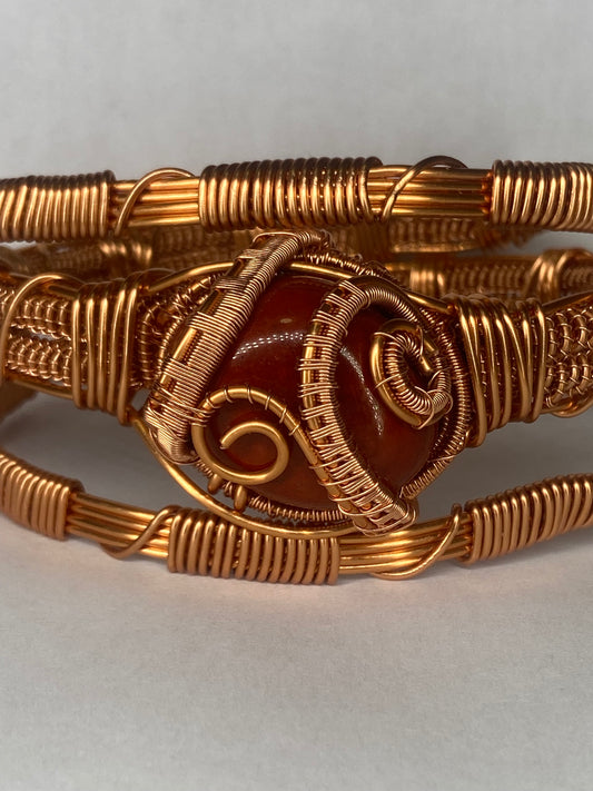 Luxury Red Jasper Masterpiece Copper Healing Bracelet
