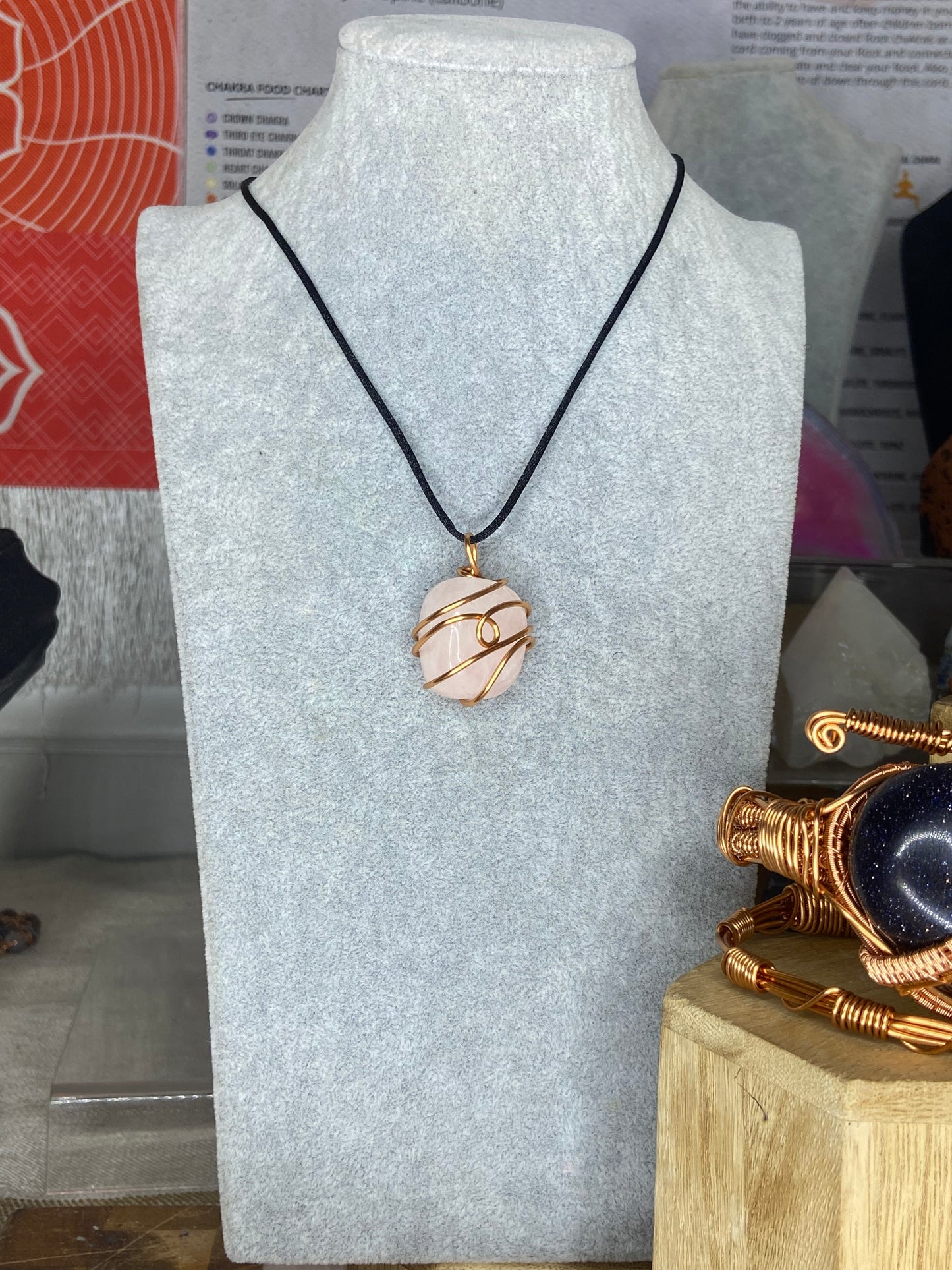 Rose Quartz Reiki Infused Pendant