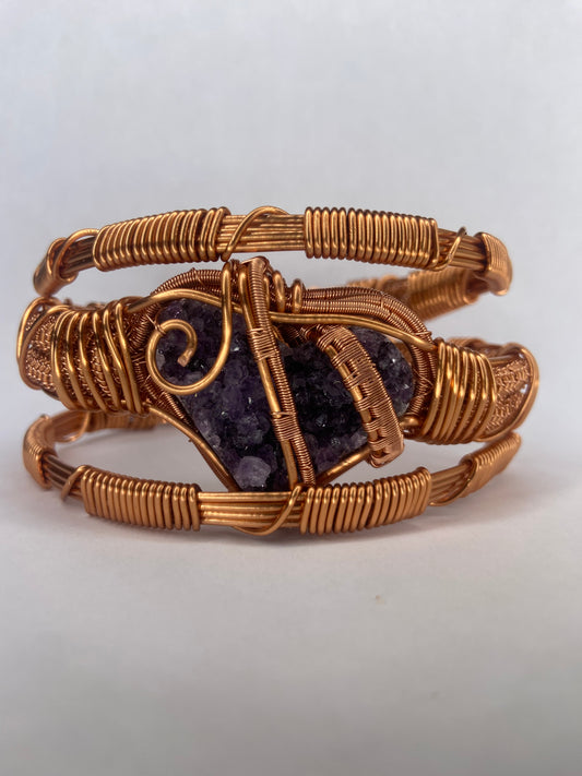 Luxury Amethyst Masterpiece Copper Healing Bracelet