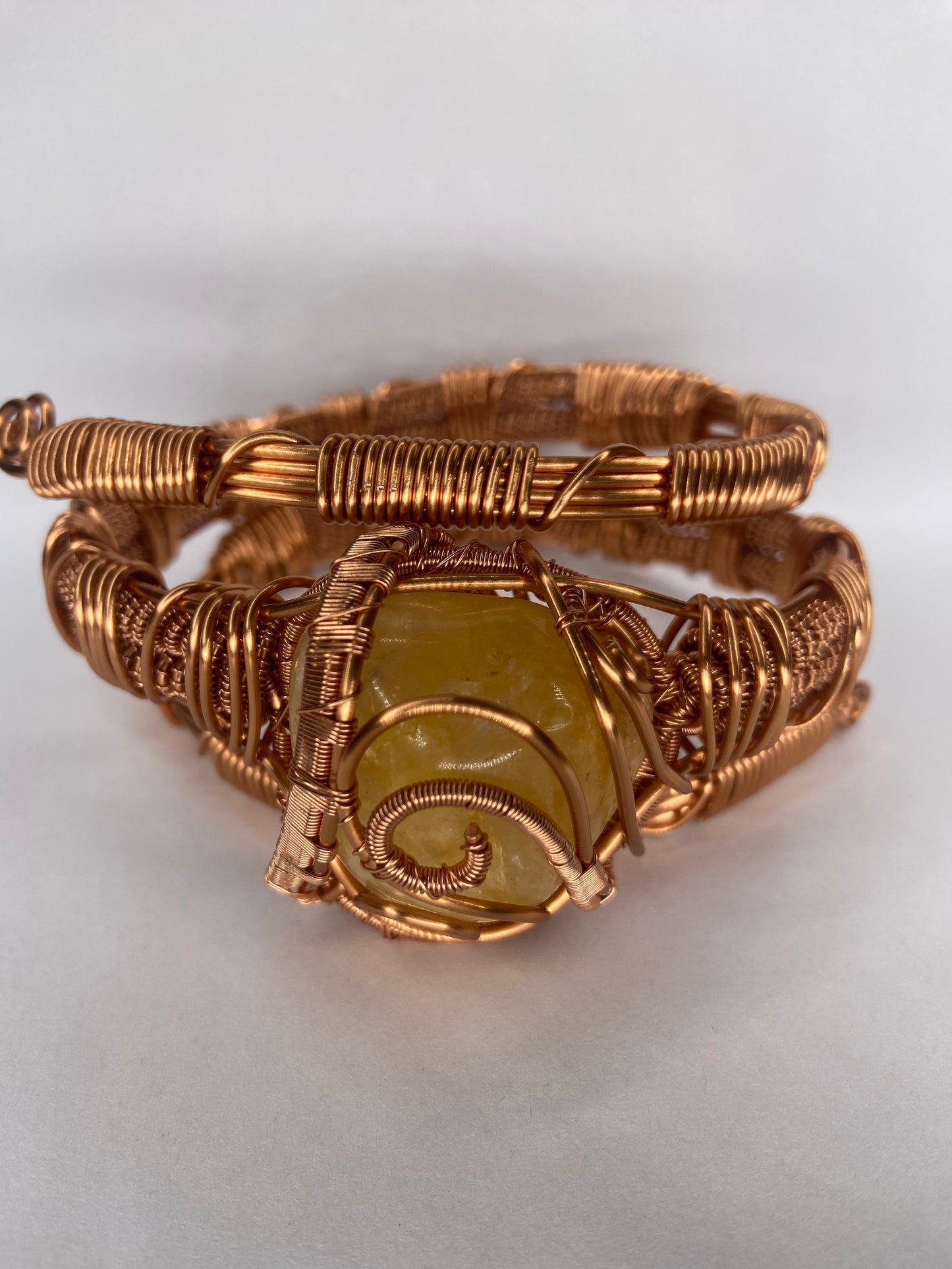 Luxury Citrine Copper Healing Masterpiece Pendant