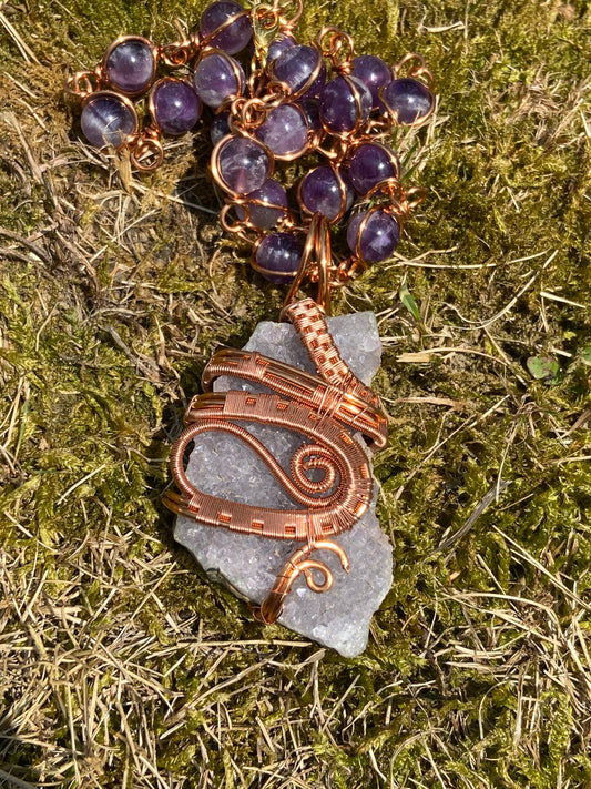 Amethyst/ Reiki Infused Masterpiece Pendant