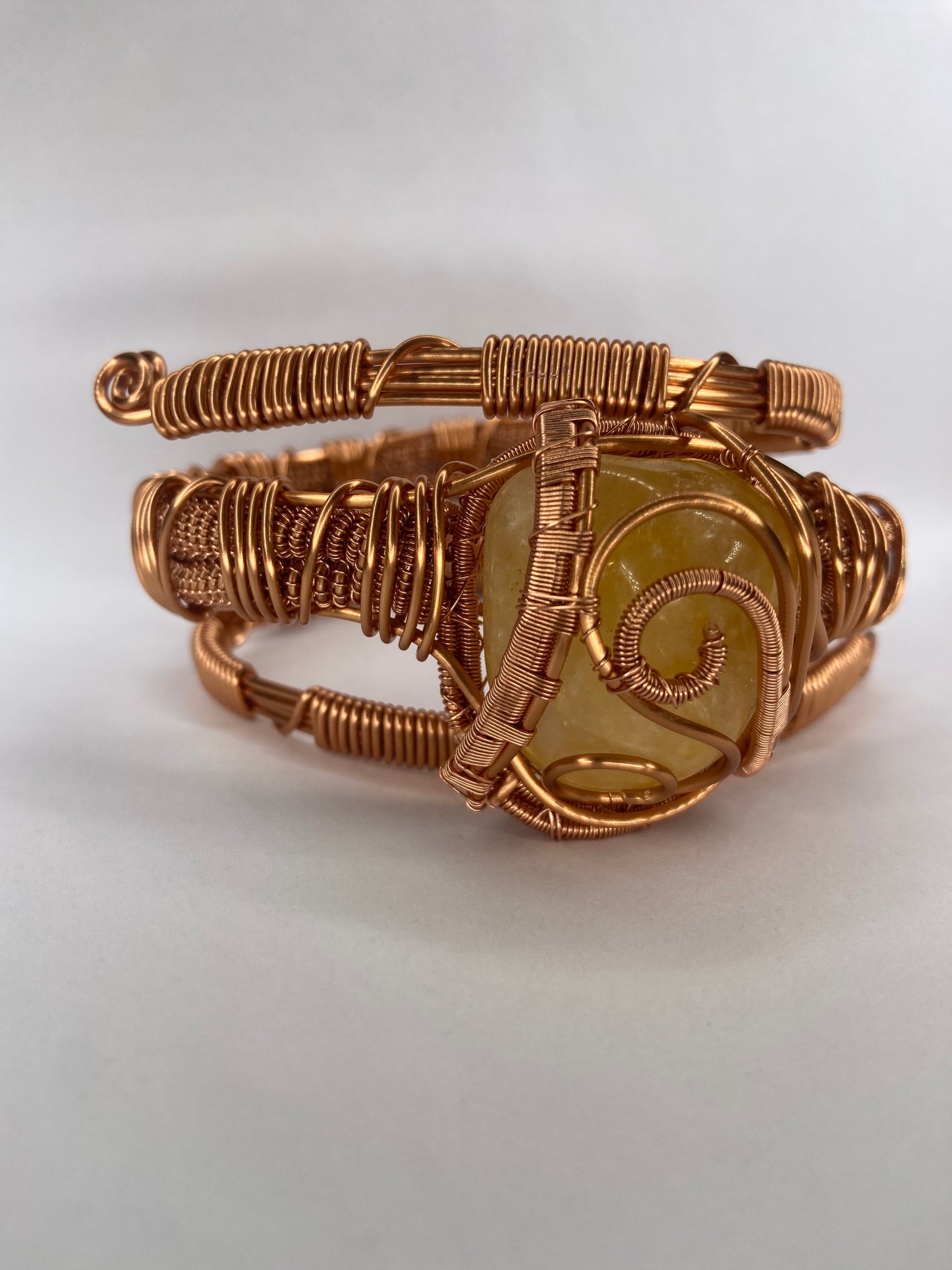 Luxury Citrine Copper Healing Masterpiece Pendant