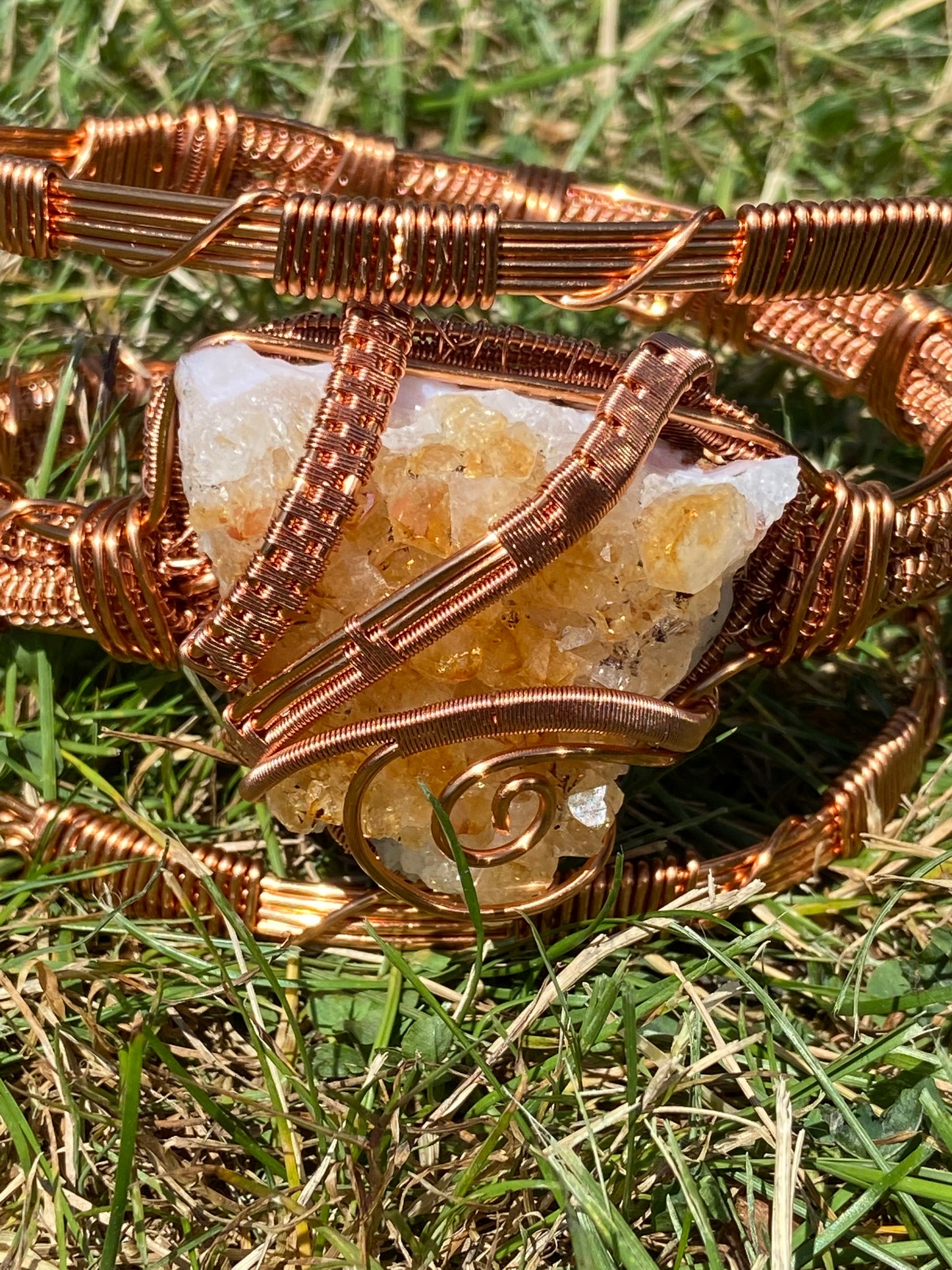 Citrine Reiki infused Masterpiece Copper Healing Bracelet