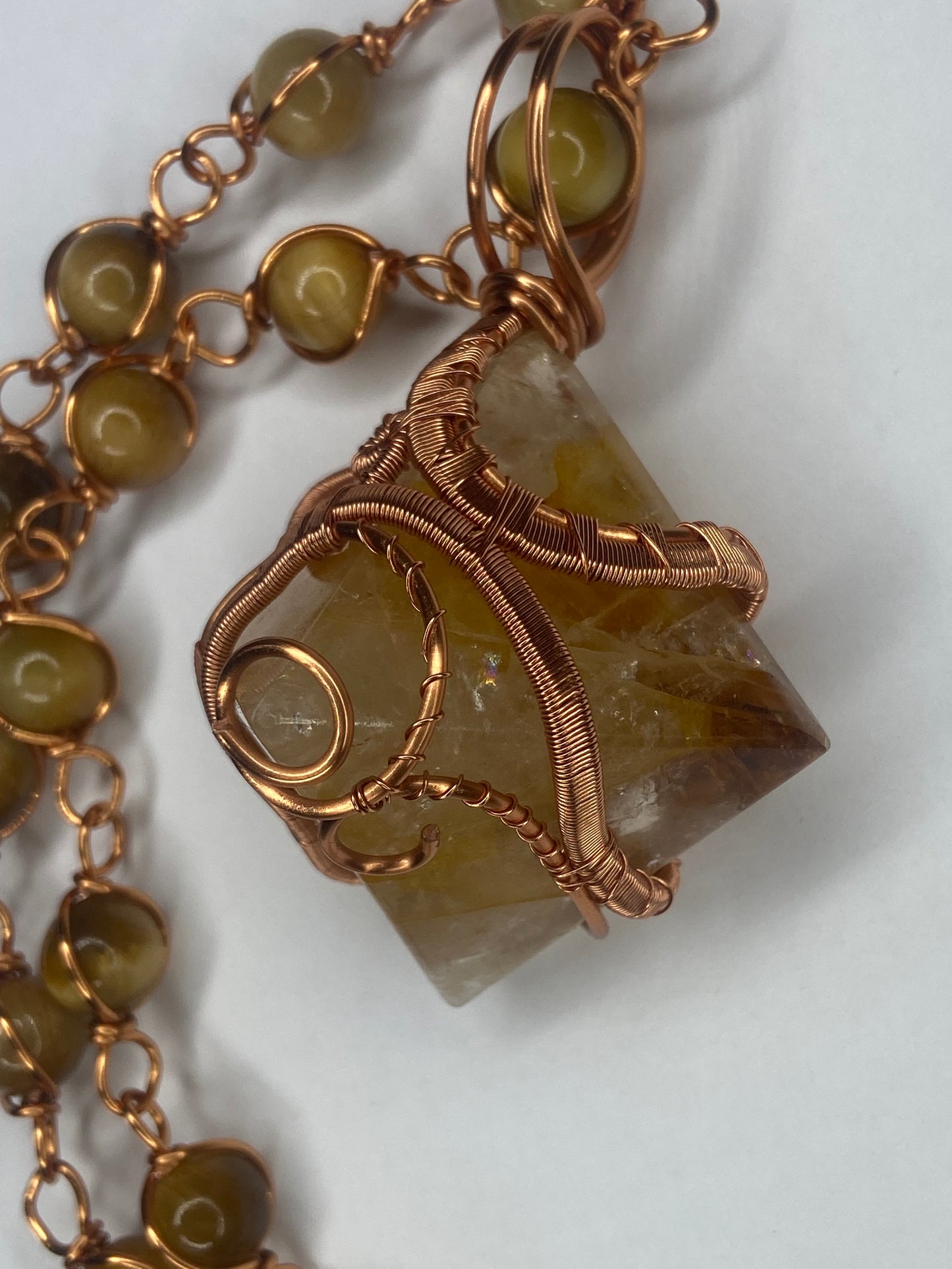 Luxury Citrine Pyramid Masterpiece Healing Pendant
