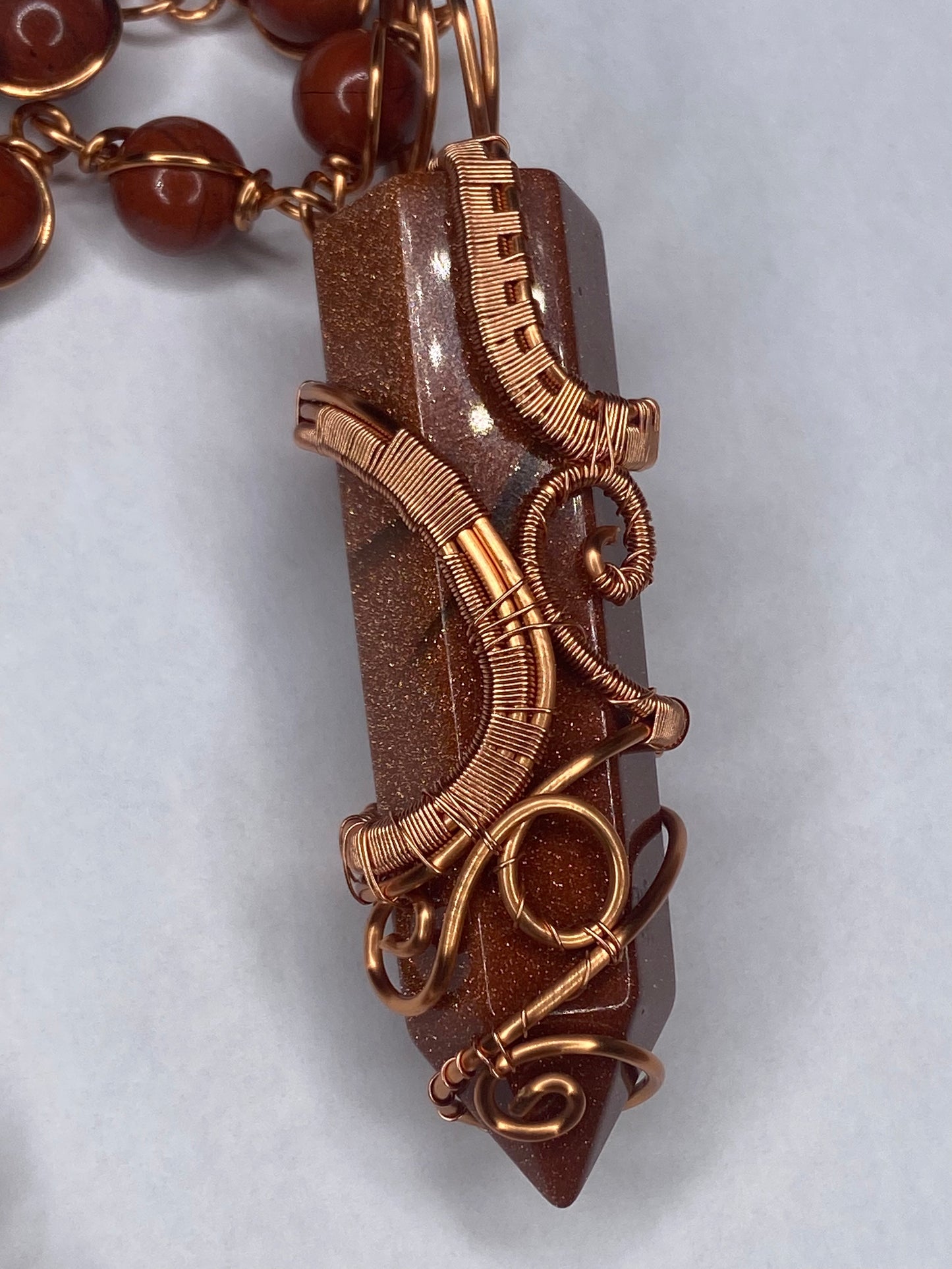 Luxury Red Goldstone Masterpiece Pendant