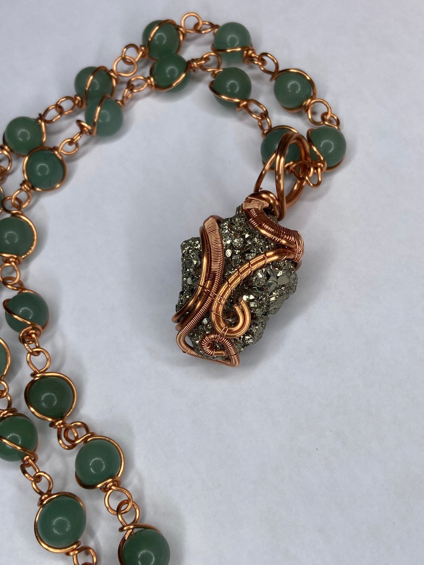 Luxury Pyrite Green Aventurine Healing Masterpiece Pendant