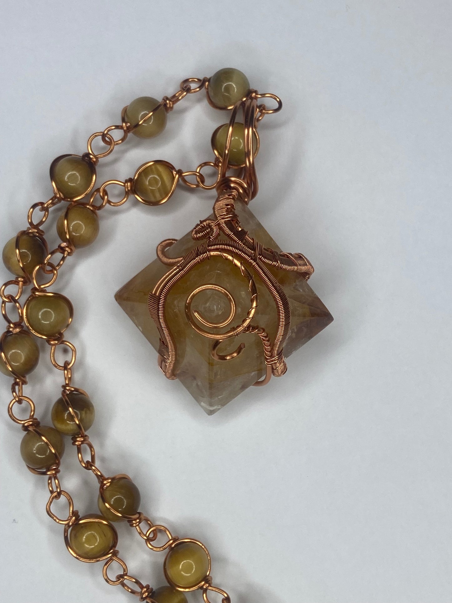 Luxury Citrine Pyramid Masterpiece Healing Pendant