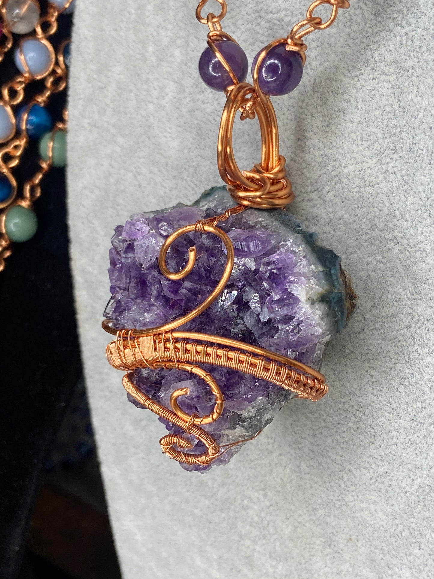 Ultra Premium Purple Amethyst Healing Masterpiece Pendant/Necklace