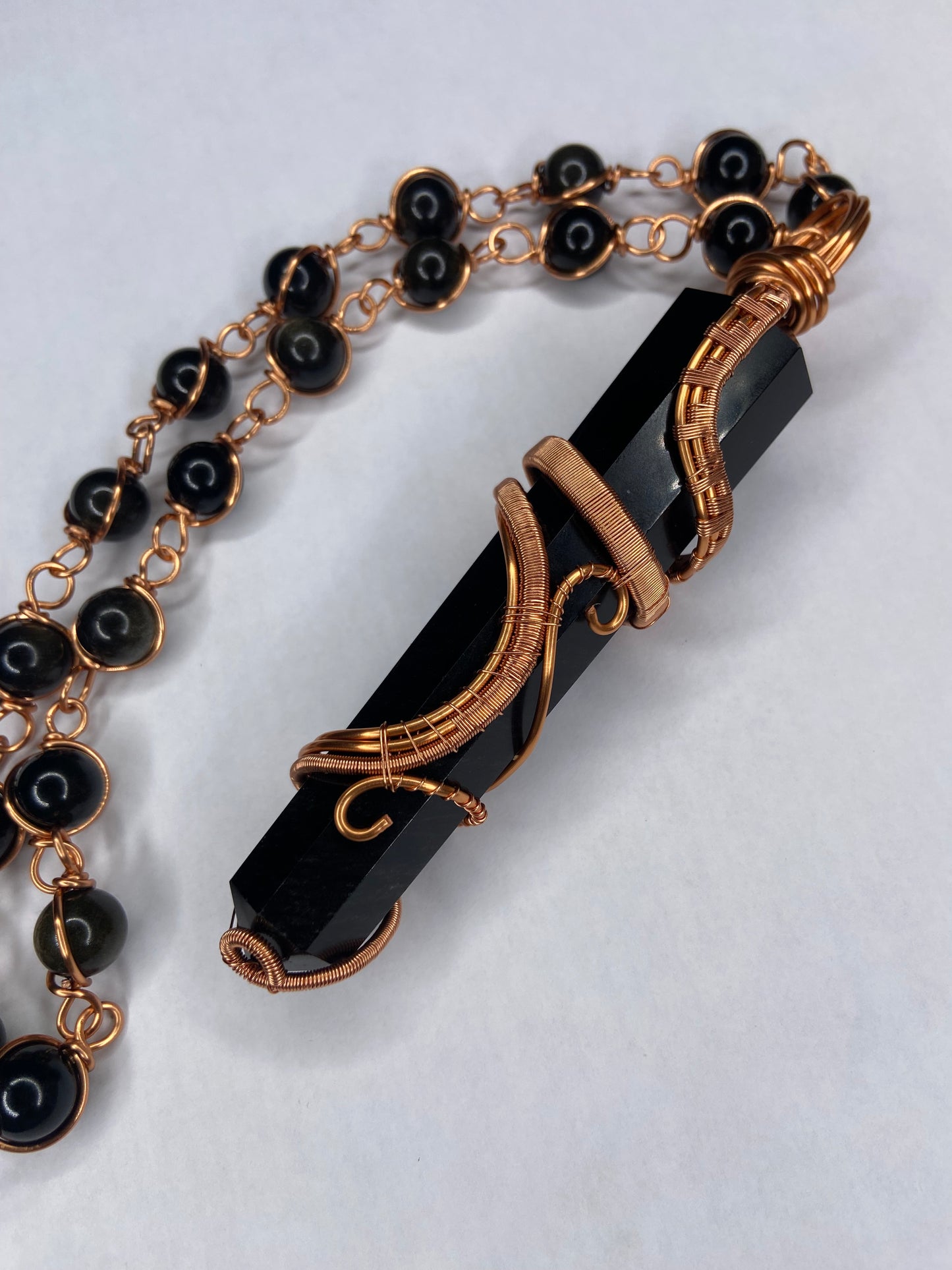 Luxury Golden Obsidian Healing Masterpiece Pendant