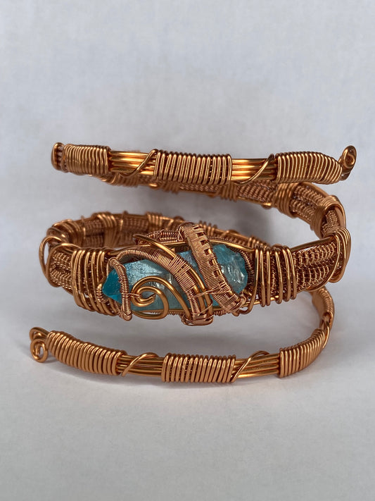 Luxury Aqua Aura Quartz Masterpiece Healing Bracelet