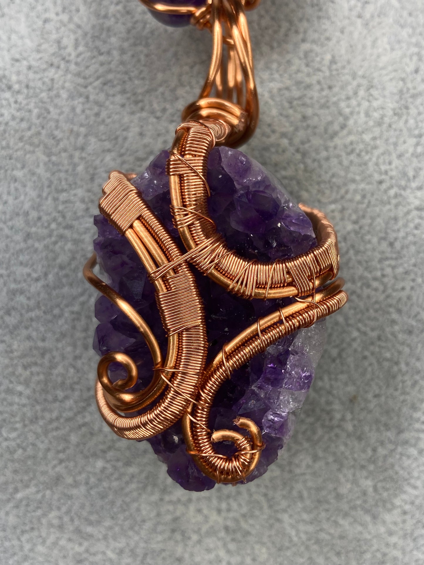 Luxury Purple Amethyst Healing Masterpiece Pendant