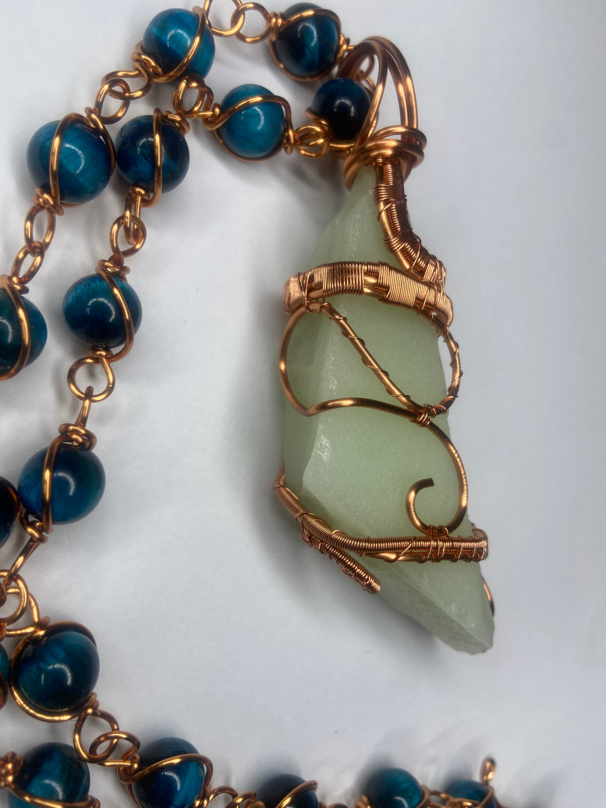Luxury Glow Kryptonite/Blue Aqua Aura Quartz Masterpiece Pendant
