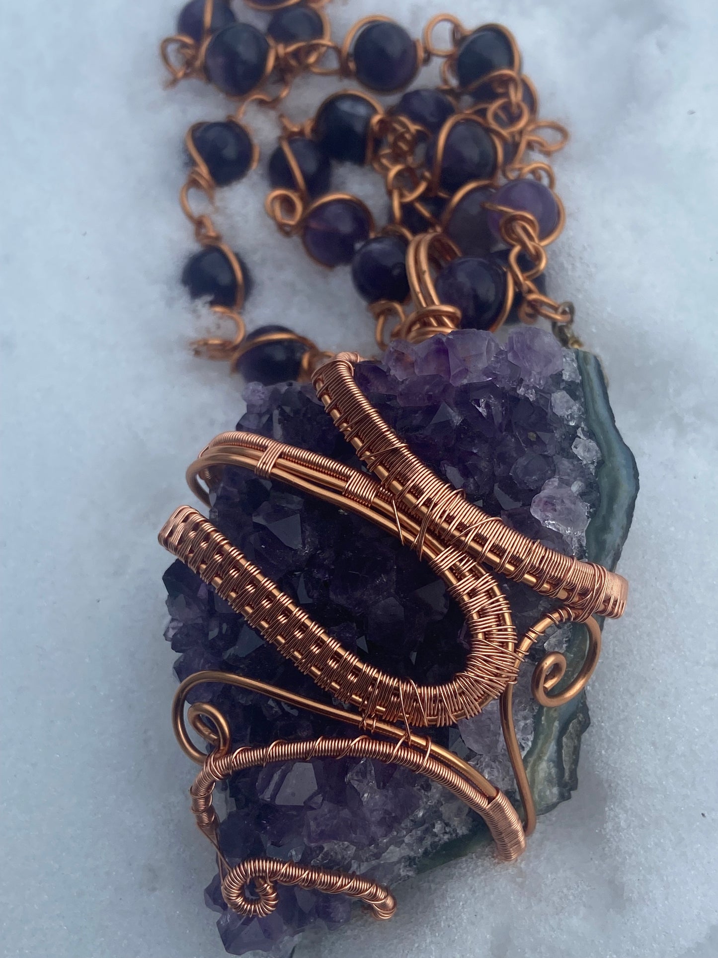 Luxury Amethyst Reiki Infused Masterpiece Pendant