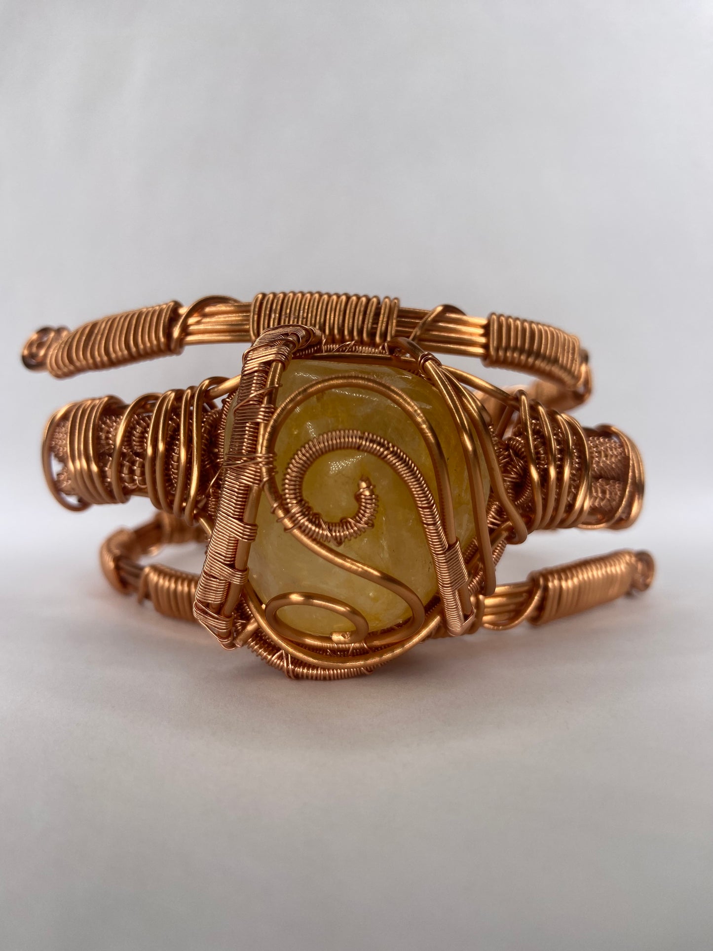 Luxury Citrine Copper Healing Masterpiece Pendant