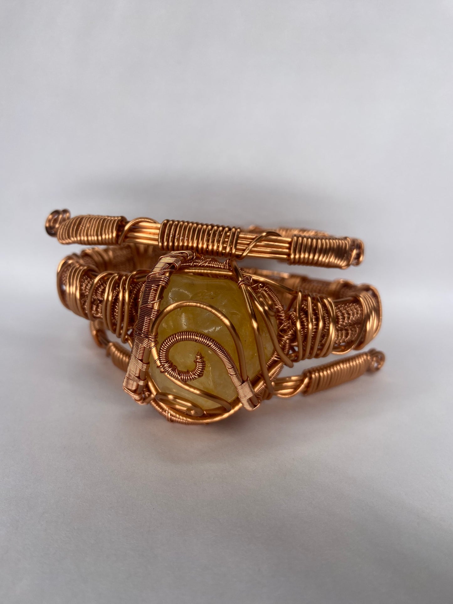 Luxury Citrine Copper Healing Masterpiece Pendant