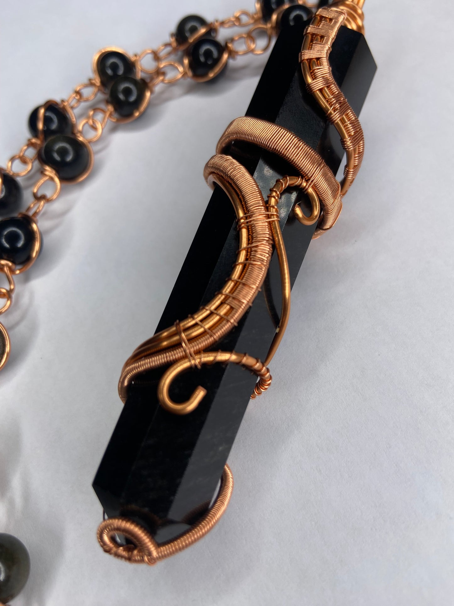 Luxury Golden Obsidian Healing Masterpiece Pendant