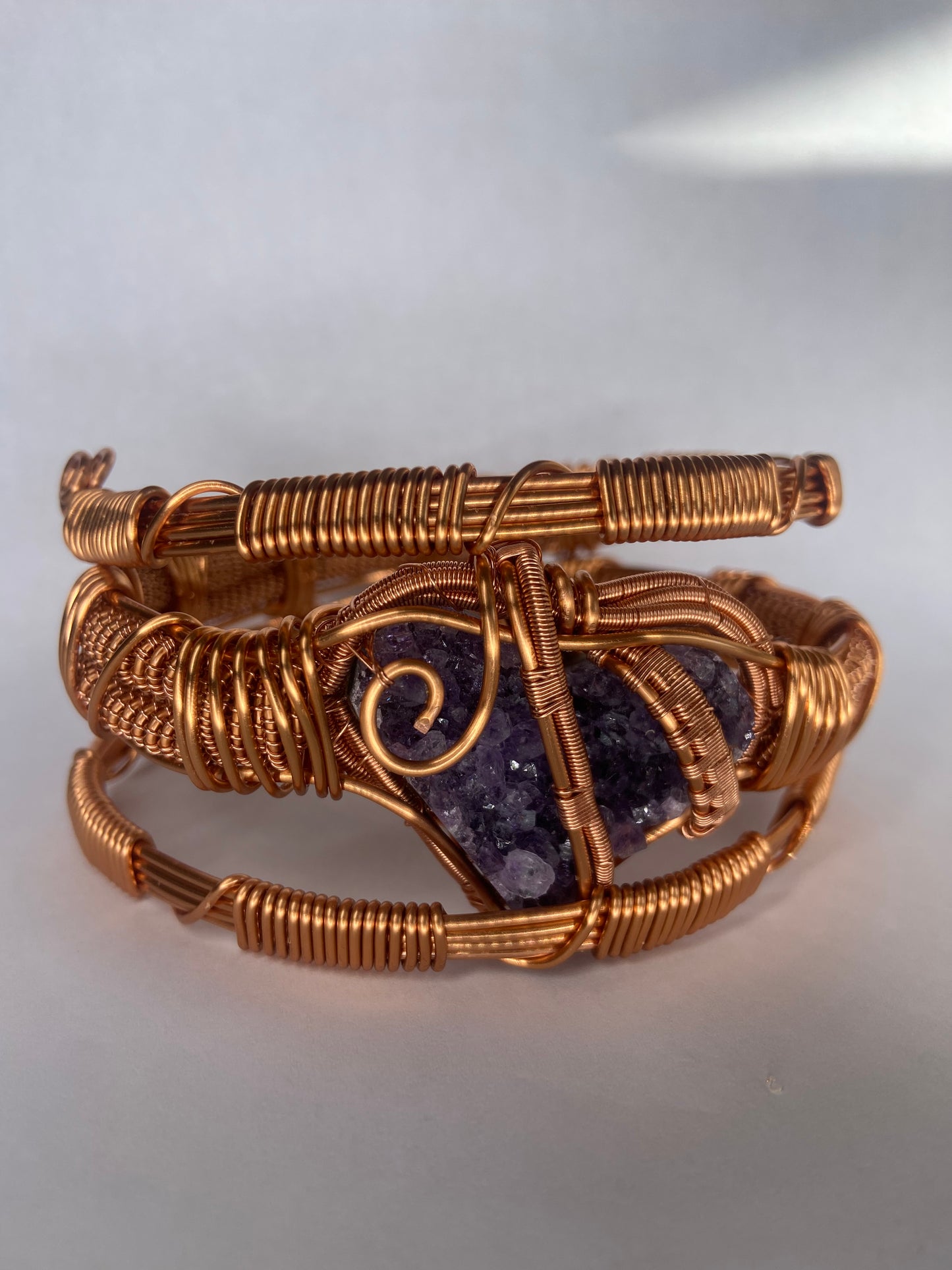 Luxury Amethyst Masterpiece Copper Healing Bracelet