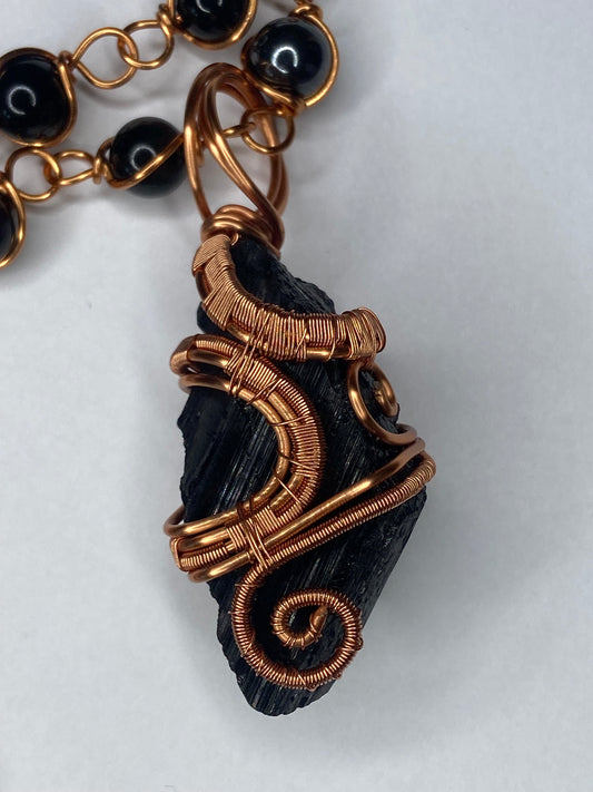 Black Tourmaline/ Obsidian& Hematite