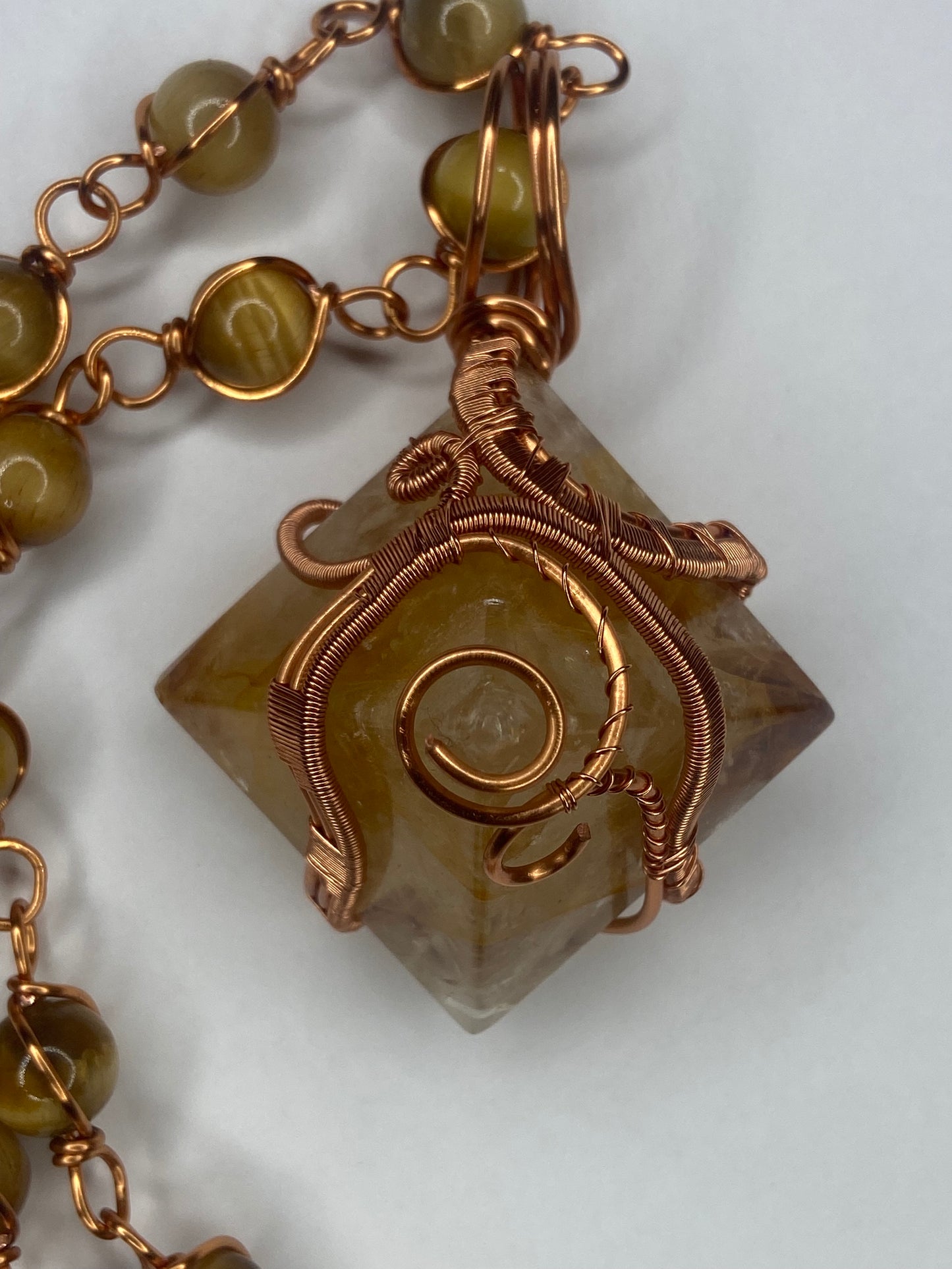 Luxury Citrine Pyramid Masterpiece Healing Pendant