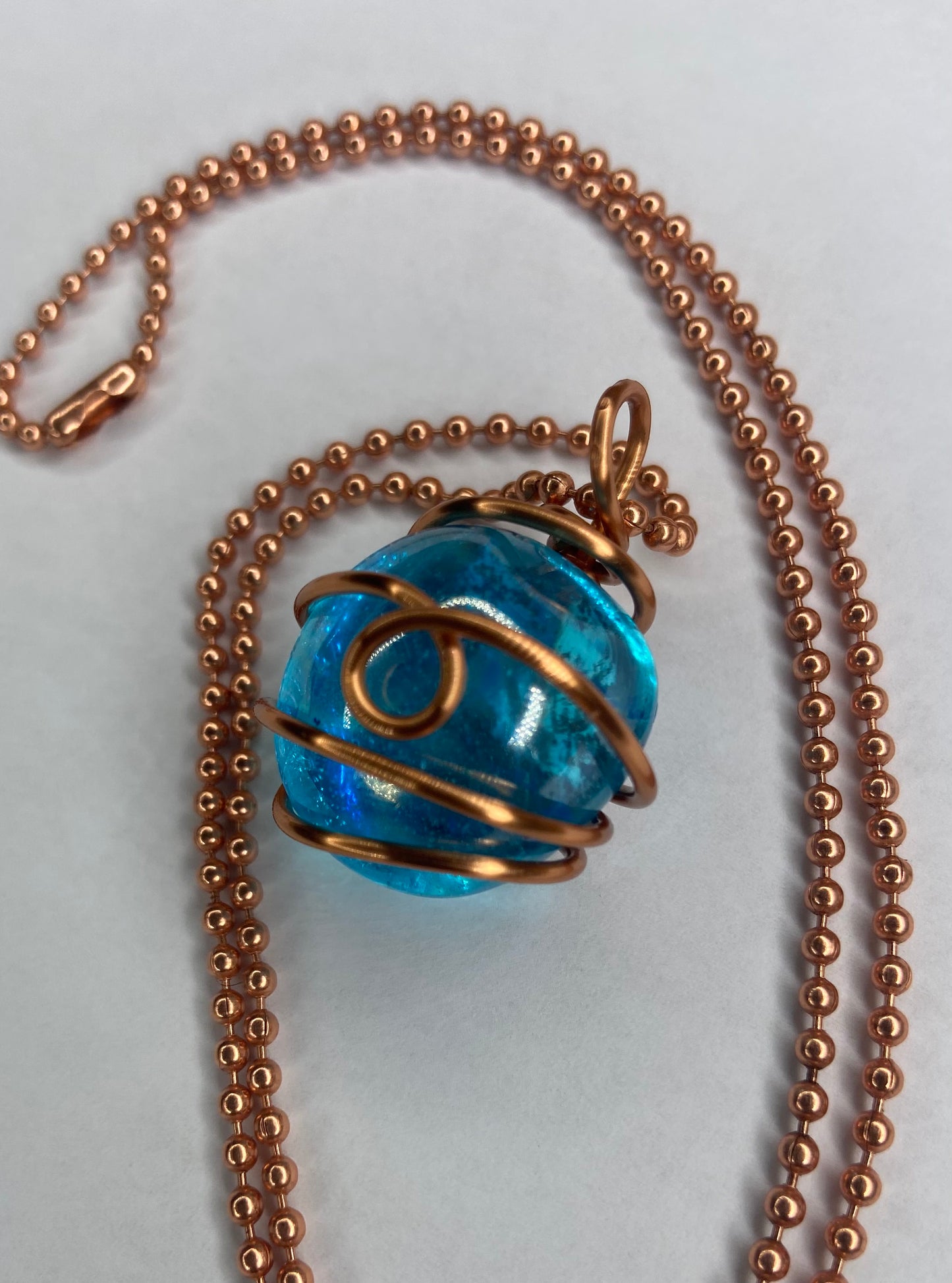 Aqua Aura Quartz Healing Necklace