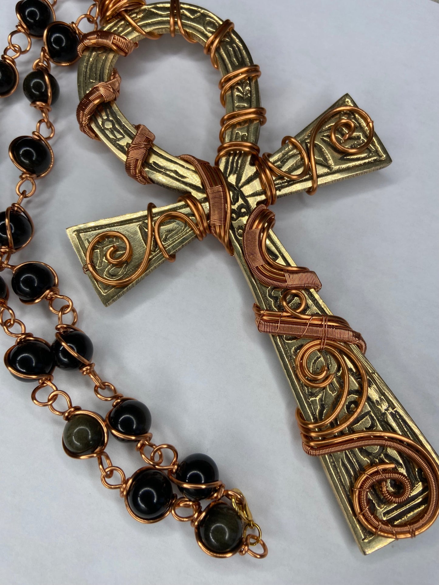 7in. Luxury Ankh Masterpiece Healing Pendant