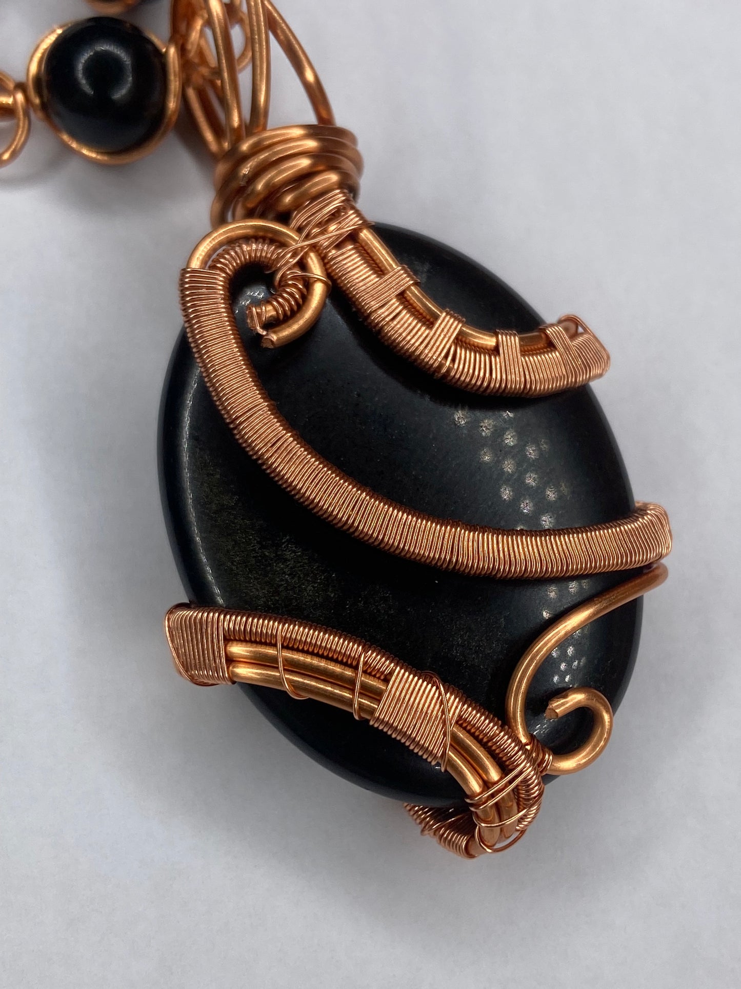 Luxury Golden Obsidian Reiki Infused Masterpiece Pendant