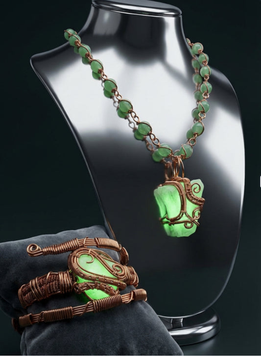 Kryptonite Glow Healing Masterpiece Bracelet/Necklace Set