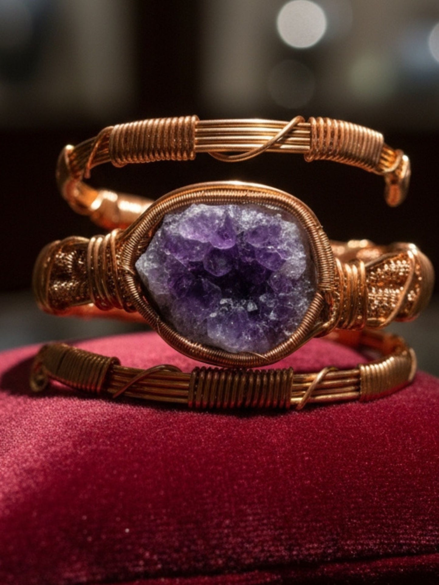 Ultra Premium Purple Amethyst Masterpiece Bracelet