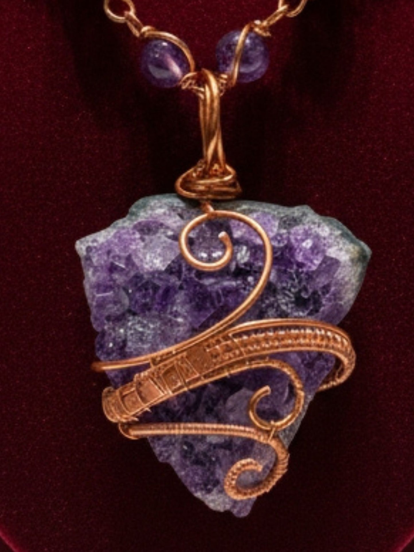 Ultra Premium Purple Amethyst Healing Masterpiece Pendant/Necklace