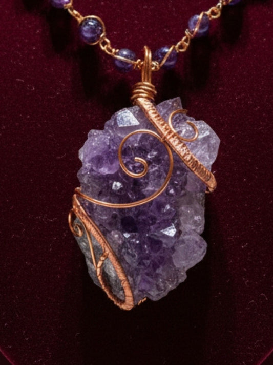 Ultra Premium Purple Amethyst Masterpiece Pendant/Necklace